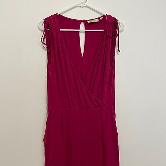 MOULINETTE SOEURS ANTHROPOLOGIE ANTHRO Alisande Jumpsuit Pink Crop Ankle NO BELT - Picture 3 of 13